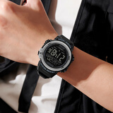 ABORNI王一博同款独角兽电子手表男夜光钢铁之心初高中学生女机械风卡休 全黑