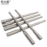 烈火盾 多功能加长套筒批头 风批加深套筒 带磁气动电动六角套筒批头 12mm强磁套筒x100mm长（单个）