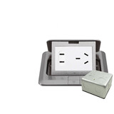 西门子（SIEMENS）地插 五孔电源地插地板隐藏式地面插座 不带线隐藏专用 弹起式(不锈钢)五孔（送底盒）