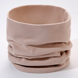 纯棉脖套男女士秋冬季防寒护颈套围脖冬季保暖假领子套头围巾百搭 卡其 双层棉