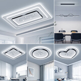 菲奇普（FEIQIPU） 客厅吸顶灯现代简约智能语音全屋套餐灯具组合2026新款中山灯饰 黑色套餐：三室两厅（包安装） 三色光