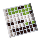 劣狐狐64方格生巧模具 硅胶巧克力模 diy手工自制做太妃糖方糖块模具 单个64格生巧模具