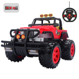 DZDIV 方向盘遥控车 越野车儿童玩具大型遥控汽车模型耐摔配电池可充电388-12红色