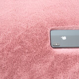 Y U-LIVE轻奢仿兔毛隔凉地毯卧室客厅满铺网红女生房间毛绒撸猫感飘窗长绒 兔毛藕粉色【长毛升级加厚加密】 50cmx160cm【特价款】