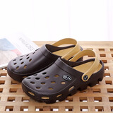 回力沙滩拖鞋男夏季防滑包头拖鞋软底潮流室内凉拖情侣洞洞鞋男女 049-1咖啡男款 41