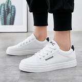 回力 Warrior 男鞋休闲鞋子男时尚小白鞋百搭板鞋户外学生运动鞋 WXY-B822N 白黑 44