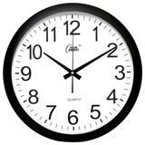 康巴丝（Compas）挂钟 客厅钟表挂墙 现代石英钟日历时钟挂表3128 黑白 38cm