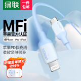 绿联MFi认证苹果快充电线PD20W数据线硅胶充电线Type-C充电器通用iPhone14/13/12/11Pro手机USB-C1.5米