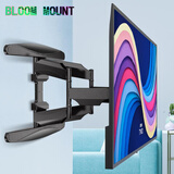 BIOOM MOUNT盛开电视支架（32-110吋）超薄伸缩支架嵌入式专用电视挂架避让插座让低音炮通用雷鸟索尼华为黑色 M5墙距4.5CM适合32-60英寸 承重34公斤