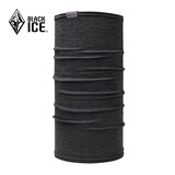 黑冰（BLACKICE）多功能美利奴羊毛头巾户外骑行面罩 登山徒步保暖羊毛脖套 黑色 