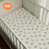 良良（liangliang）婴儿隔尿垫可洗宝宝防水麻棉床垫小汽车加大粉色110*72cm