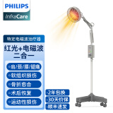 PHILIPS飞利浦红外线理疗灯烤灯理疗仪烤电医用神灯家用远红外光治疗仪 电磁波治疗器(红光+电磁波 机械立式 300VA)