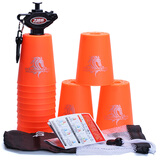 Yj永骏飞叠杯速叠杯比赛专用竞技碟杯 附教程 儿童玩具方趣智玩 橙色+教程+提杆+网兜