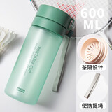 木吉乇（mojito）便携塑料水杯茶杯男女学生运动夏天水瓶大容量水壶600ml 绿色