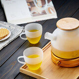 美斯尼 茶杯品茗杯小茶杯双层玻璃杯子功夫茶杯茶具主人杯茶碗泡茶杯 150ml星雅磨砂杯