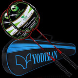 尤迪曼（yodiman） 尤迪曼羽毛球拍碳素复合超轻碳纤维男女学生对拍训练双拍 超轻红色(2支装)