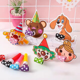 演绎 生日装饰场景布置儿童卡通口哨子吹龙10只装派对吹吹卷长鼻喇叭