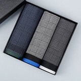 IFSONG美宋男手帕纯棉擦汗复古手绢吸汗方巾三条装手帕男送长辈 礼盒装 怀旧3条（PGZH050A1）