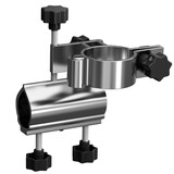 渔之源钓椅配件钓鱼椅炮台支架钓鱼鱼护杯架加固耐用加厚铝合金 炮台架黑