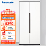 松下(Panasonic)570升家用对开门冰箱 自由嵌入式 超薄大容量双开门 冷冻王冰箱 磨砂白色NR-JB57WPA-W