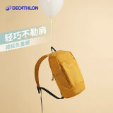 迪卡侬（DECATHLON）双肩包背包书包NH100户外徒步旅行度假10L柠檬黄-4773405