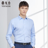 雅戈尔 衬衫男士 2024春秋季青年男休闲正装衬衫 VLDP12134IJA 浅蓝 43