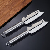 满源公不锈钢苹果削皮器水果刀多功能瓜刨厨房削土豆神器去皮刮 全钢款两把装