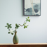 影枫 新中式景德镇陶瓷花瓶   禅意摆件客厅插花花器家居茶室电视柜 功瑾花瓶+小杜鹃花1支