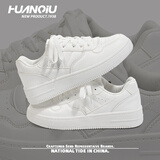 环球小白鞋女厚底百搭2025新款鞋子女秋冬季ins超火休闲板鞋潮流女鞋 白色 38