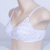 爱诺登（Ainuodeng）老式棉质棉布文胸中老年人无钢圈无海绵大码妈妈胸罩薄款透气夏 镂空蓝 85B (38)