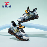 哈比熊（HOBIBEAR）童鞋夏季儿童运动鞋单网男童鞋镂空软底女童鞋JD78U77 黑蓝27码