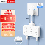 国际电工品字形插头家用一转多孔分控无线拓展转换插座USB电源转换器排插 【柔性有线】一转六分控21孔
