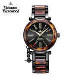 Vivienne Westwood西太后手表女士玳瑁色琥珀生日送女友圣诞礼物新年跨年VV006BKBR