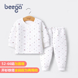 小狗比格宝宝衣服秋冬婴儿保暖内衣男加厚夹棉睡衣女儿童内衣套装纯棉 铁塔开衫【52-66码可选】 66cm适合3-6个月