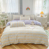 多兰诗（Duolanshi）春秋加厚磨毛四件套 ins四件套花卉田园风格床单被套四件套 温情 2.0米 床单款 被套200*230 四件套