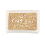 玩控 幼儿园儿童手指画印泥DIY橡皮章印章印台 彩色纯色 金色