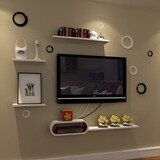 城市密码电视背景墙机顶盒置物架客厅墙壁墙上装饰架卧室墙面壁挂电视柜 套餐H