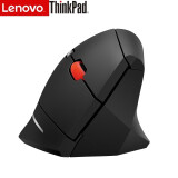 联想thinkplus人体工程学无线鼠标ThinkPad电脑垂直手持侧握立式2.4G无线鼠标 黑色