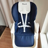 POUCHk05婴儿童宝宝餐椅坐垫座套安全带pu皮套配件 新藏青色坐垫+安全带