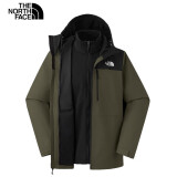 The North Face北面冲锋衣男户外保暖软壳内胆三合一冲锋外套8DMK 绿色/BQW S