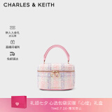 CHARLES&KEITH复古拼色菱格链条斜挎小包盒子包女七夕礼物CK2-80781893-2 粉红色Pink S