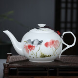 盛天下 景德镇陶瓷青花瓷小茶壶釉中彩过滤泡茶单壶小号功夫茶具手抓壶