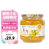 全南 韩国进口 蜂蜜柚子茶饮品母情节礼物580g 小规格 原装进口 蜂蜜水果茶 早餐 酸甜果酱 维c冲泡