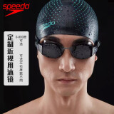 速比涛（Speedo） 新款近视泳镜防水防雾高清男女通用左右两眼不同度数游泳镜 黑色近视（支持左右不同度数） 350度