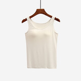 煜蕊莫代尔女吊带背心带胸垫罩杯一体式免穿文胸内衣无钢圈打底衫运动