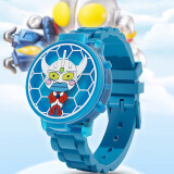 超级飞侠儿童玩具发光手表电子表生活防水生日礼物 奥特曼系列-翻盖款蓝