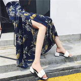 婷婉美半身裙女2019春新款海边沙滩裙一片式裹裙碎花长裙 一片式裙子菠萝花型 均码80斤-150斤都可以出穿