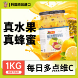 韩今蜂蜜柠檬百香果茶1kg韩国原装进口冲调饮品饮料果茶维C水果茶