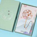 创意金属书签高颜值古典中国风特色小礼品送老外故宫熊猫文创成都纪念品女生日礼物学生奖品初高中生毕业礼物 戏莲【链条款】 礼盒