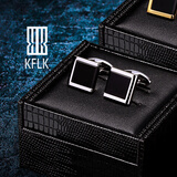 KFLK男士袖扣衬衫袖口钉金属袖钉法式扣钉商务衬衣扣子cufflinks 升级版(扣脚可折弯）